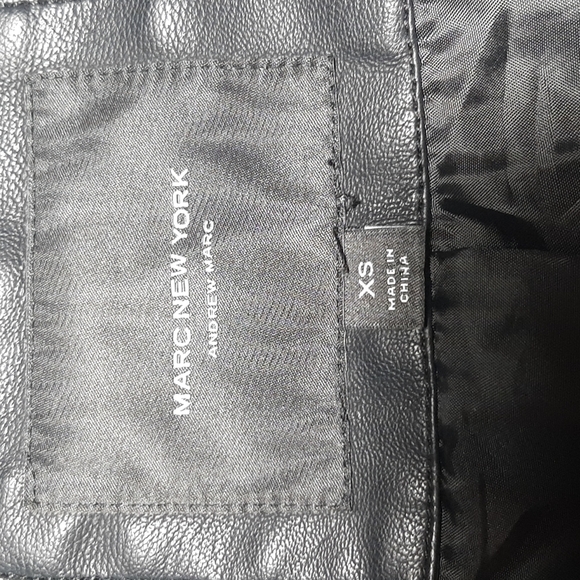 Moto jacket Vegan leather Black color MARC N.Y ANDREW MARC - Picture 11 of 14